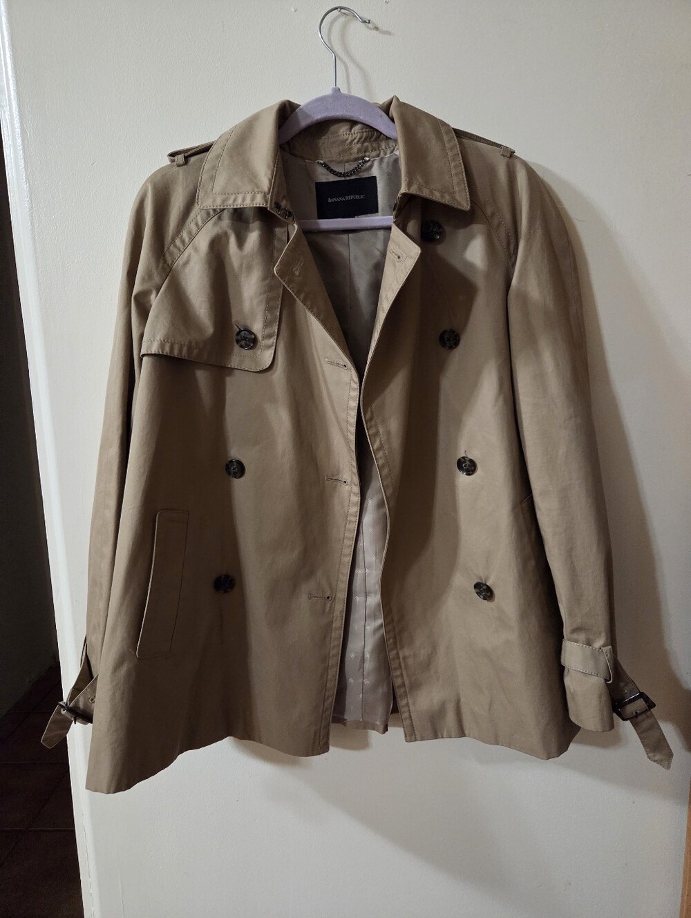 Banana Republic cropped trench coat